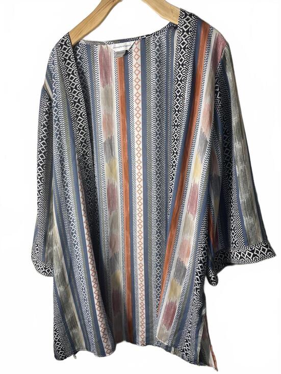 Christopher & Banks Tops - Christopher & Banks Printed Tunic Top Womens Size Medium Open Front Flowy Boho